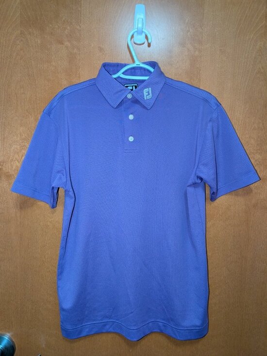 FootJoy Other - FootJoy Shirt Men's S Purple Short Sleeve Polo Golf Solid Collared Logo